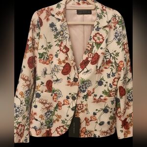 NWT Zara rare floral print blazer XL